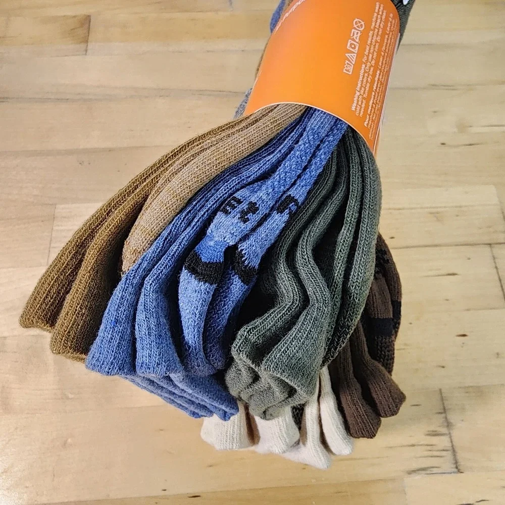 MERRELL All Purpose Cushioned Crew‎ Socks 6 Pair M/L M 9-12 W 10-13 Multicolor